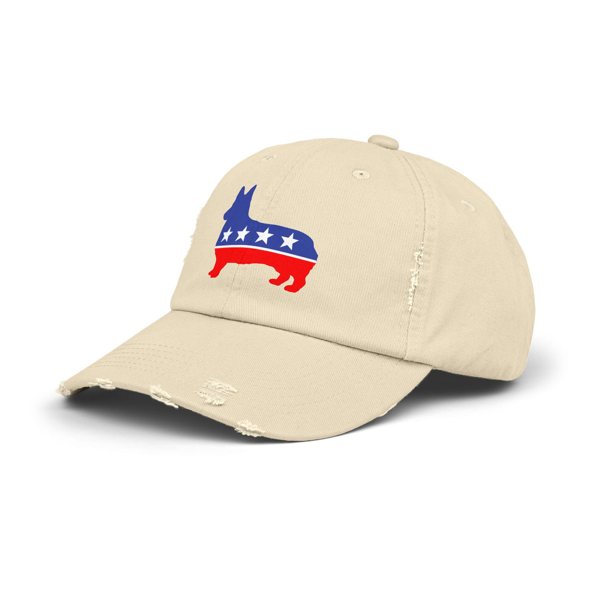 Corgi Dog Destressed cap for man or a woman one size