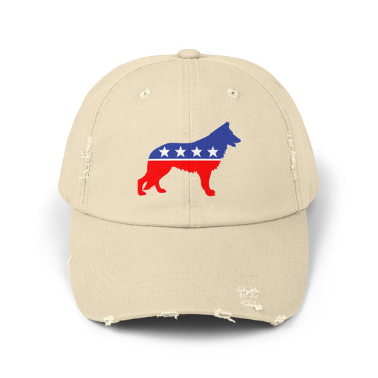 German Shepard Destressed cap for man or a woman one size