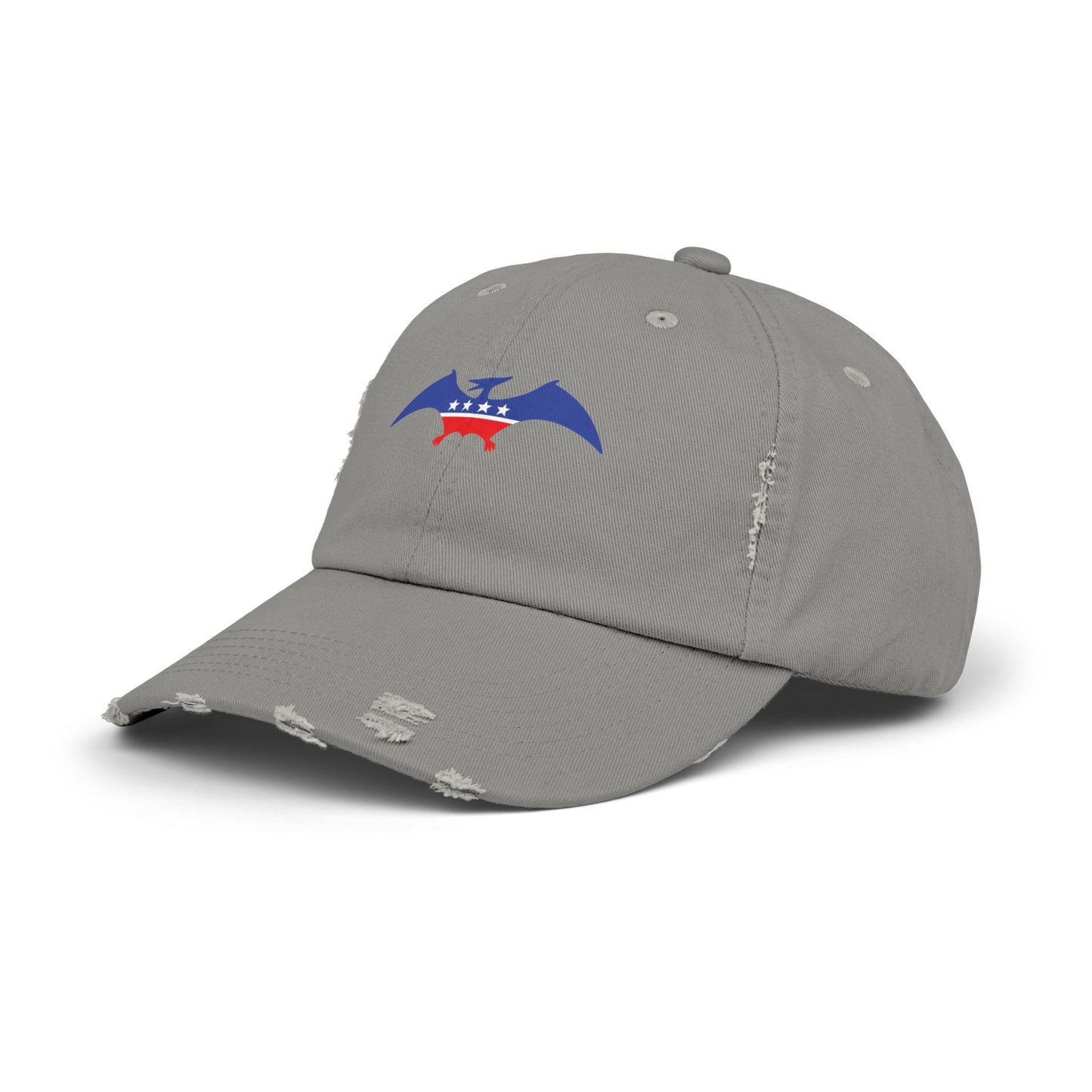 Pterodactyl Party Destressed cap for man or a woman one size