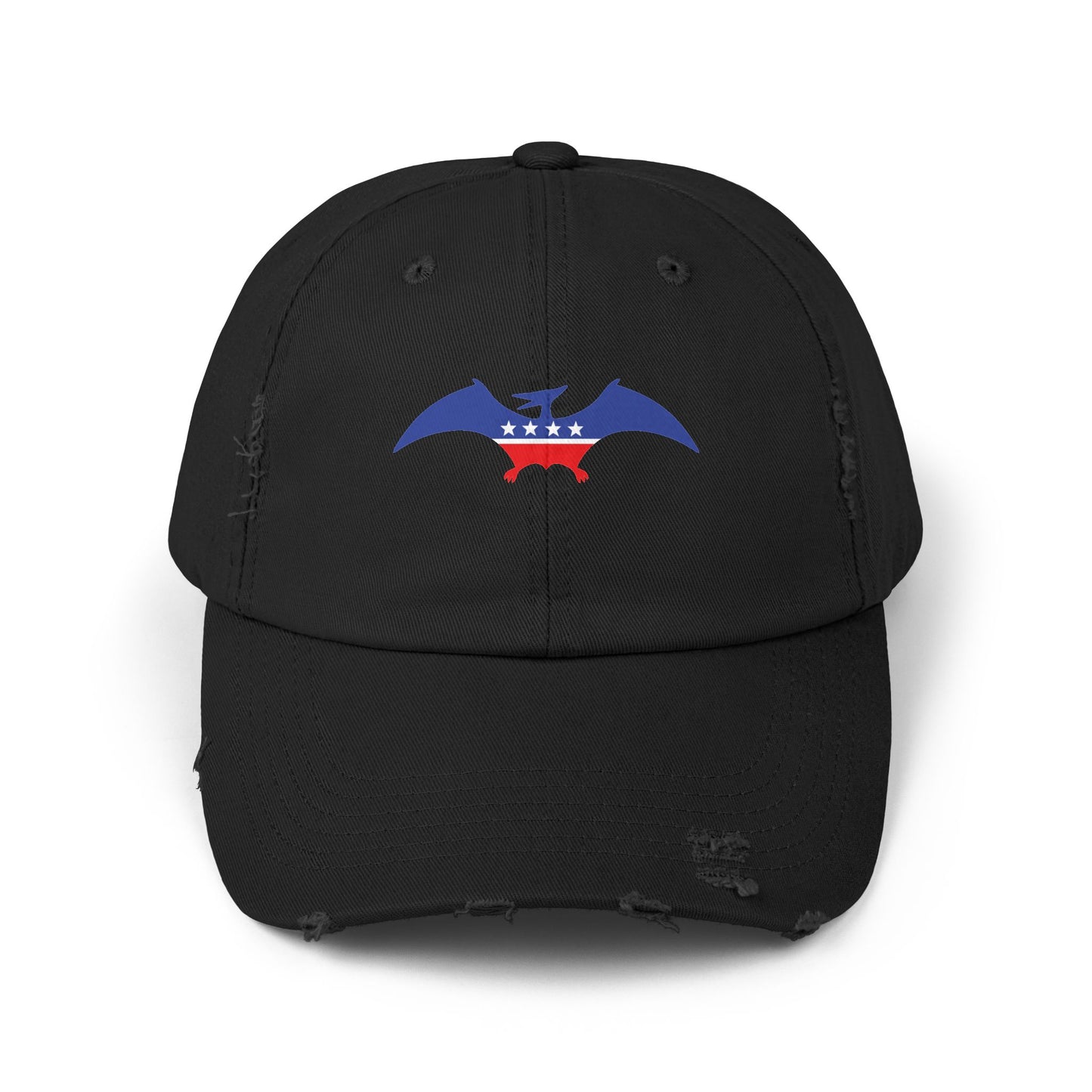 Pterodactyl Party Destressed cap for man or a woman one size