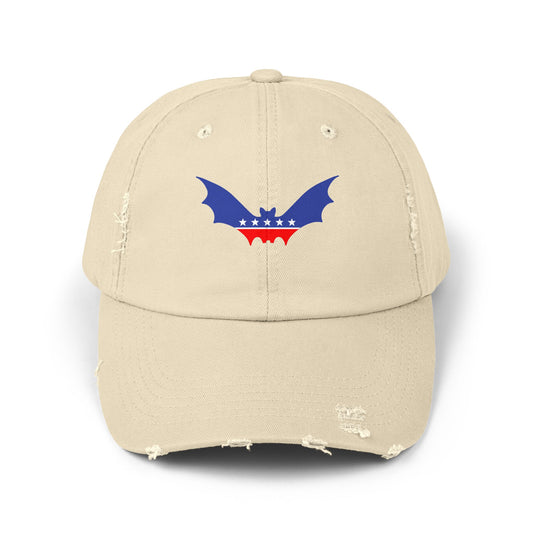 Bat Party Destressed cap for man or a woman one size