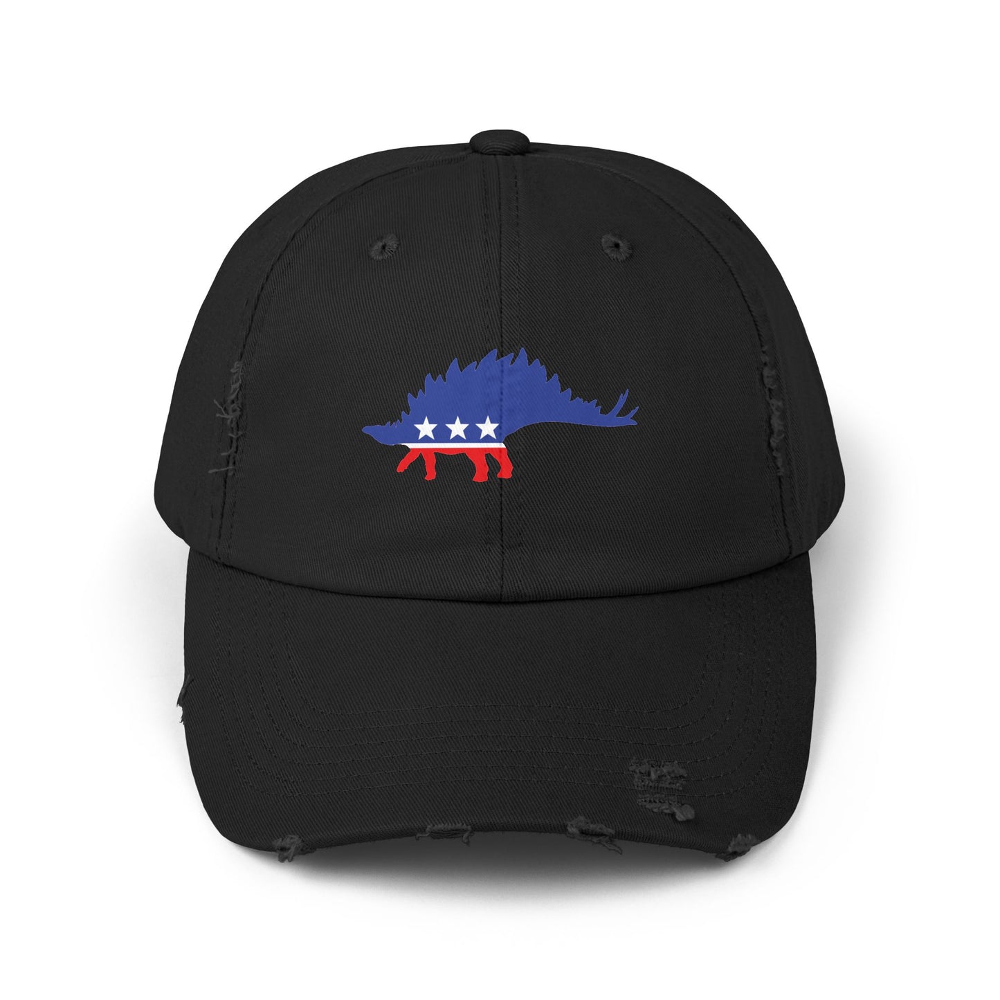 Stegosaurus Party Destressed cap for man or a woman one size