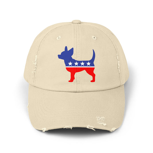 Chihuahua Party Destressed cap for man or a woman one size