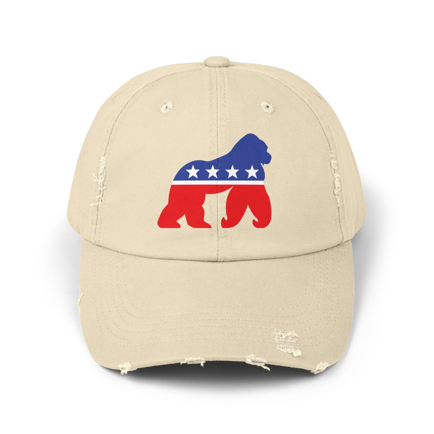 Gorilla Party Destressed cap for man or a woman one size