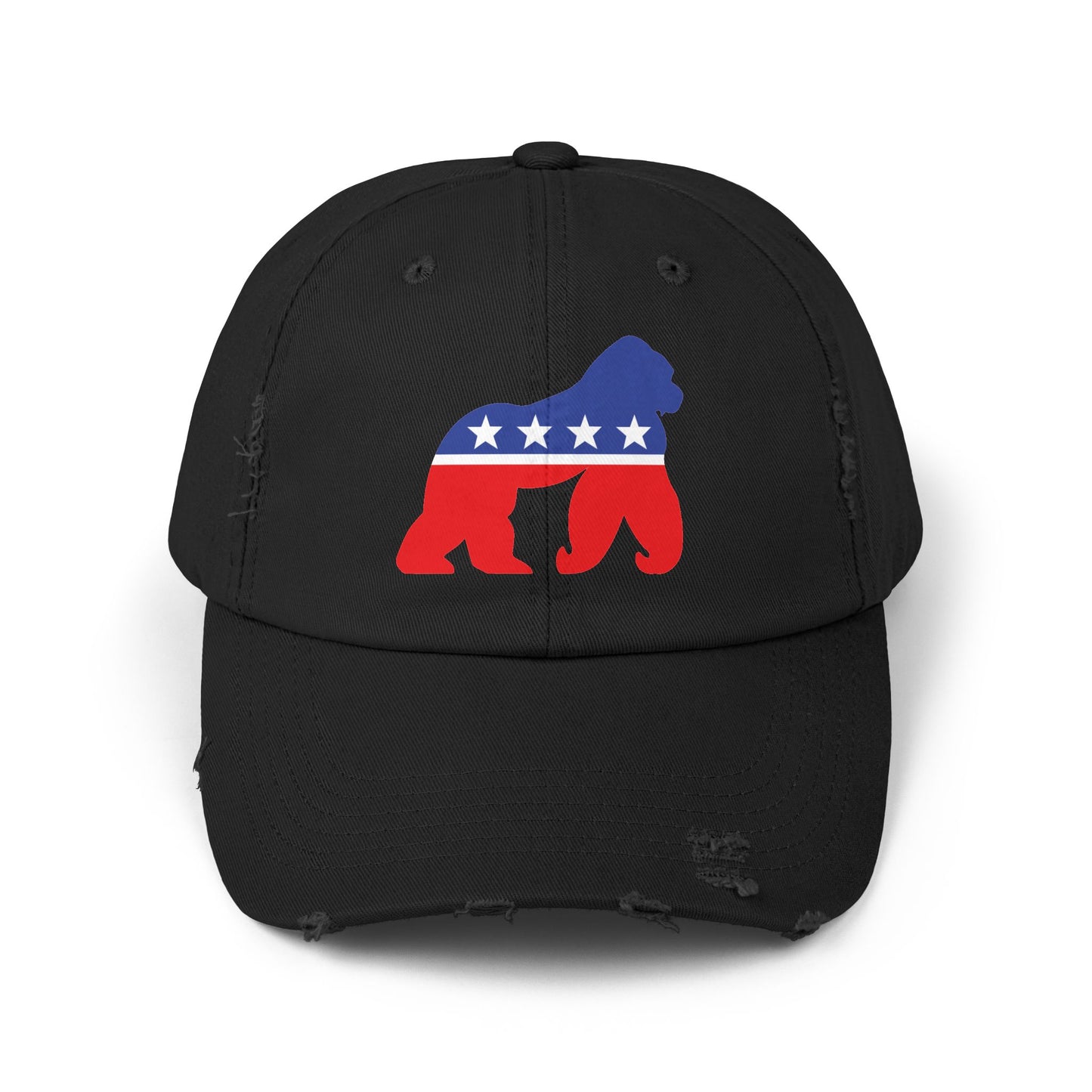 Gorilla Party Destressed cap for man or a woman one size