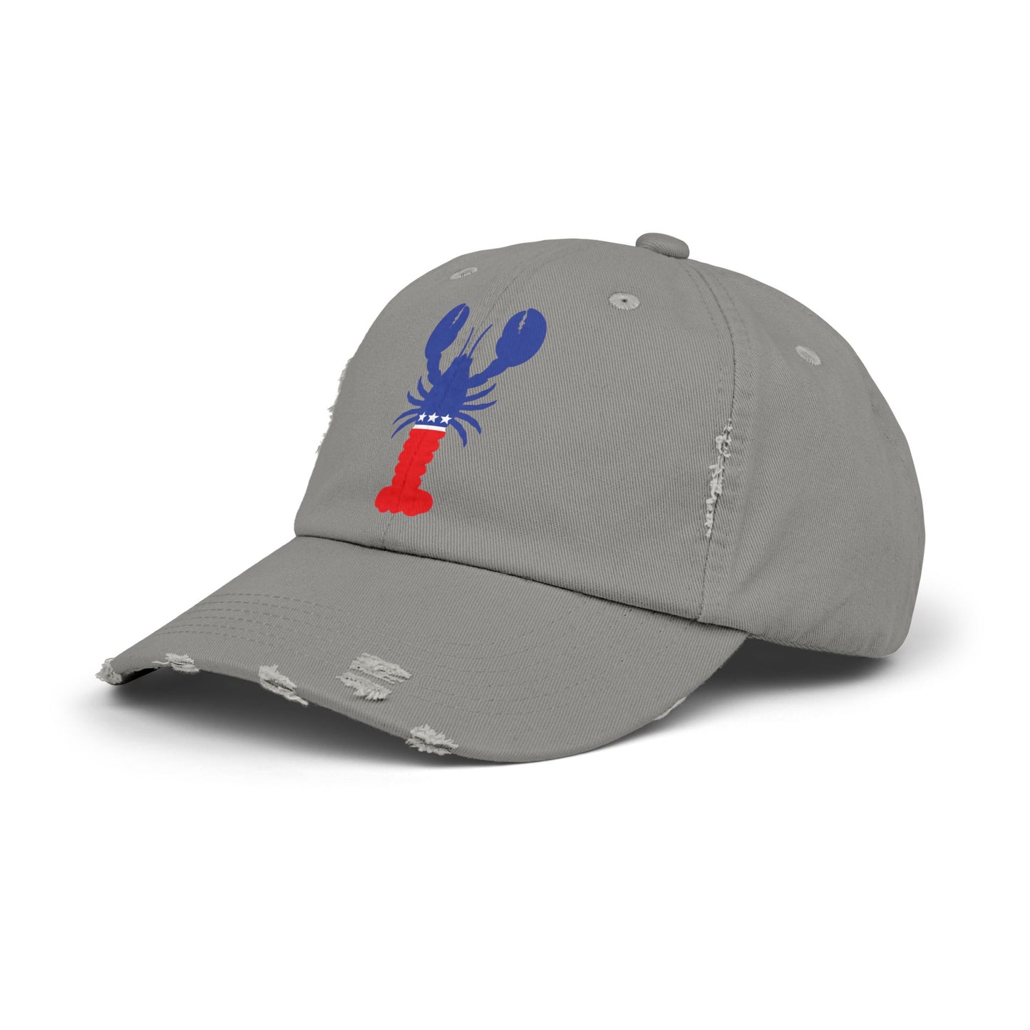 Lobster Party Destressed cap for man or a woman one size