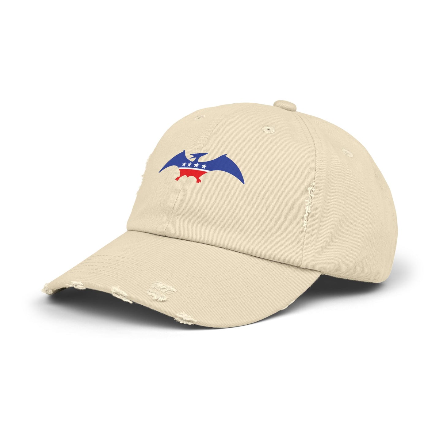 Pterodactyl Party Destressed cap for man or a woman one size