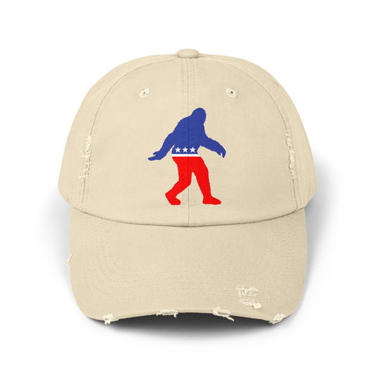 Bigfoot Party Destressed cap for man or a woman one size