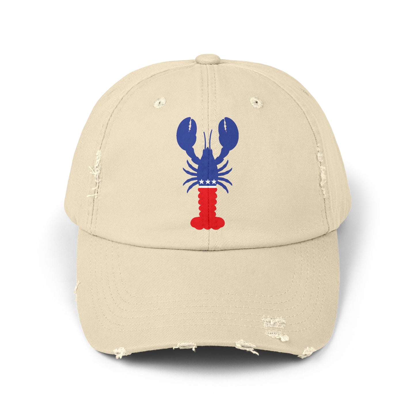 Lobster Party Destressed cap for man or a woman one size