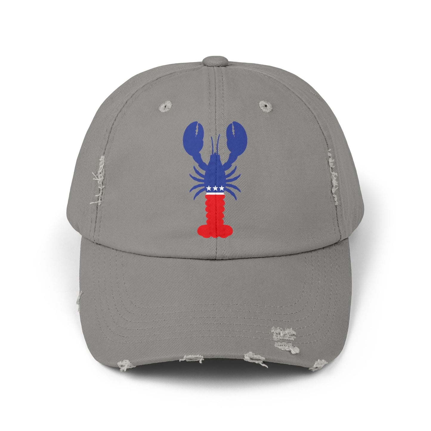 Lobster Party Destressed cap for man or a woman one size