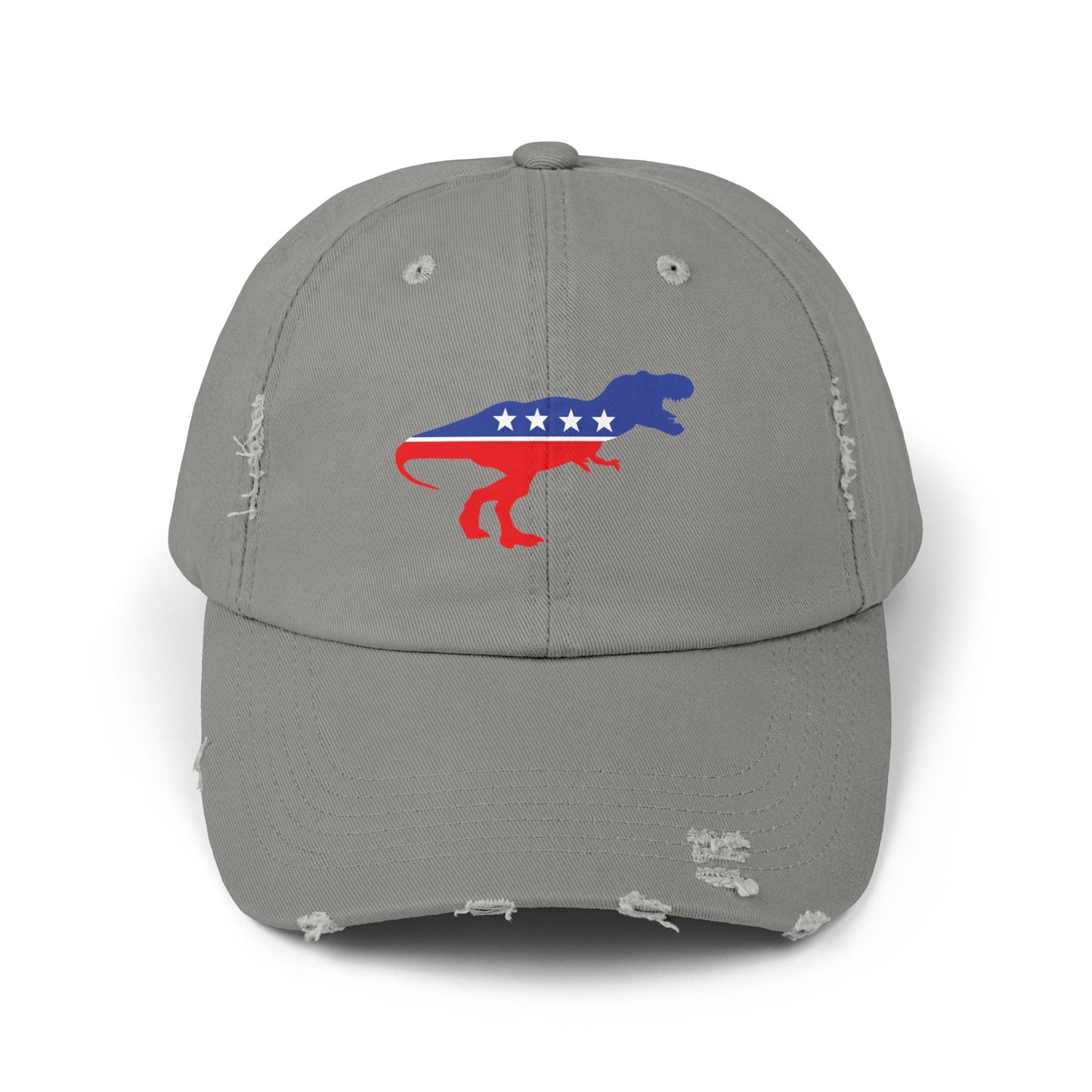 T-Rex Party Destressed cap for man or a woman one size