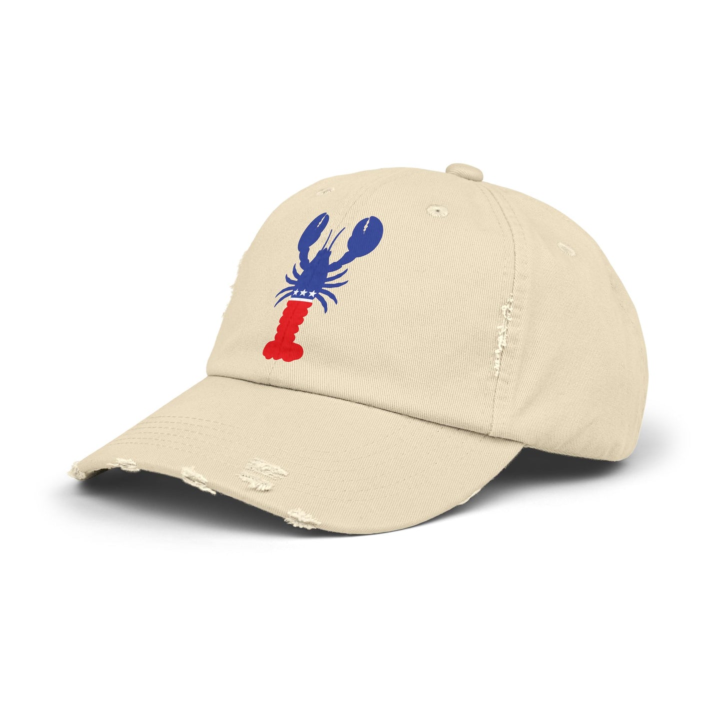 Lobster Party Destressed cap for man or a woman one size