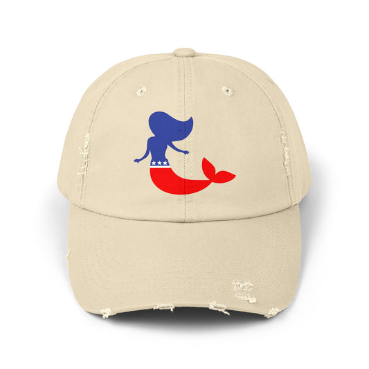 Mermaid Party 2 Destressed cap for man or a woman one size