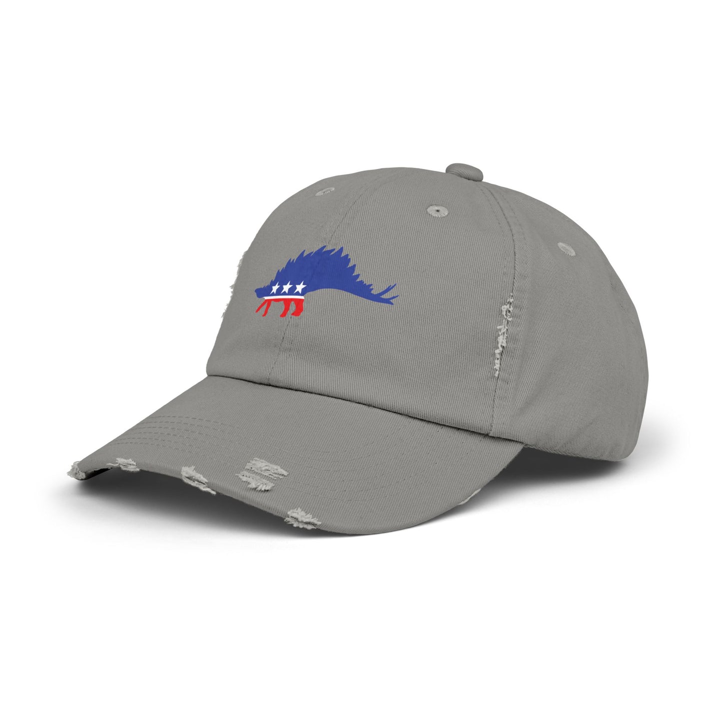 Stegosaurus Party Destressed cap for man or a woman one size