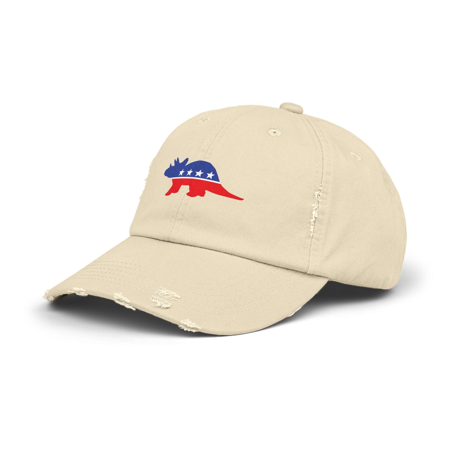 Triceratops Party Destressed cap for man or a woman one size