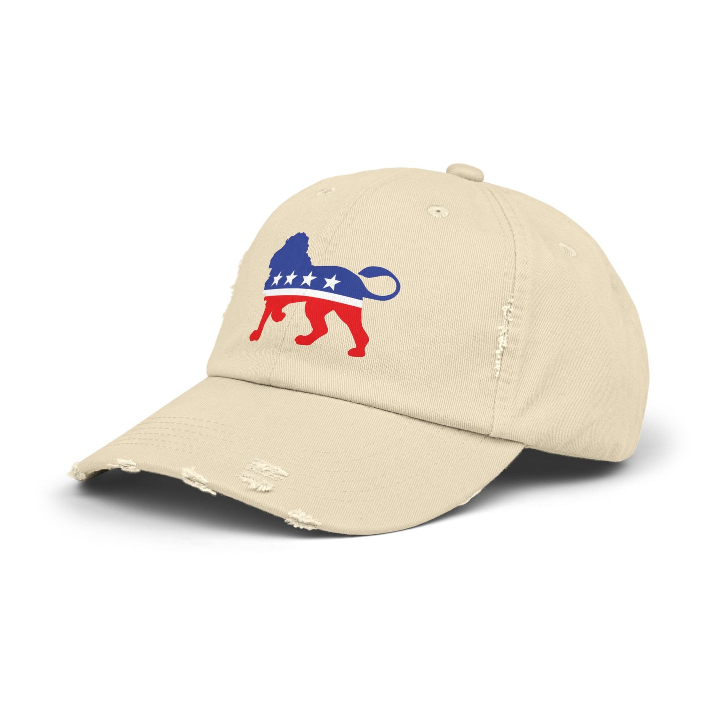 Lion Party Destressed cap for man or a woman one size