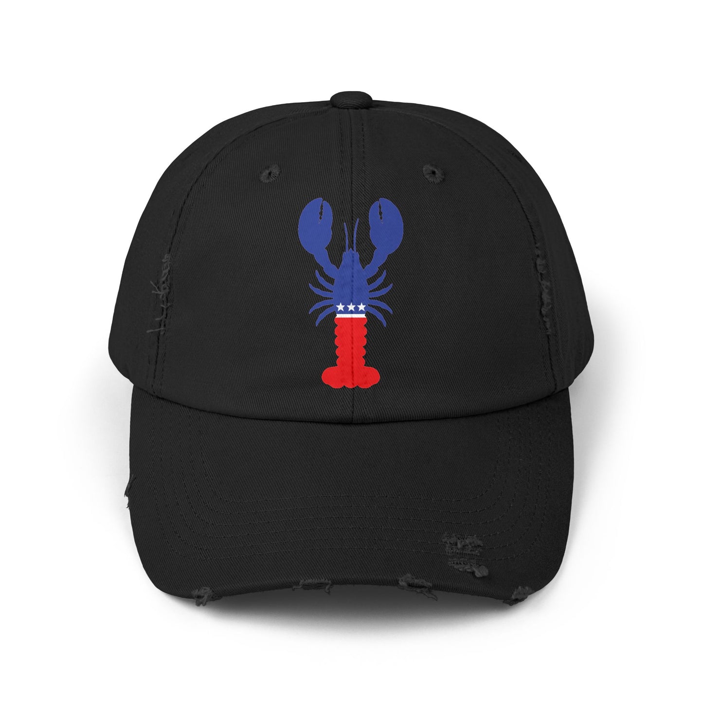 Lobster Party Destressed cap for man or a woman one size