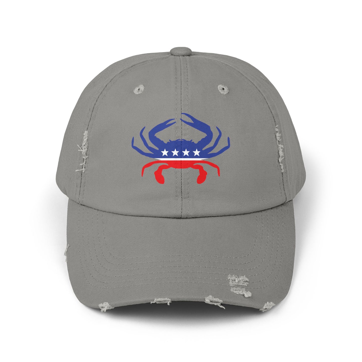 Crab Party Destressed cap for man or a woman one size